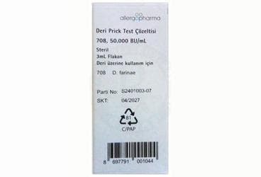 DERI PRICK TEST COZELTISI 708, 50.000 SBU/ML İlaç Görseli