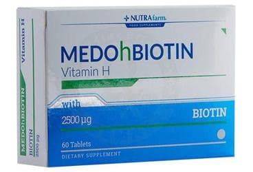 NUTRA MEDOHBIOHTIN BIOTIN ICEREN TABLET 2,5 mg 60 tablet İlaç Görseli