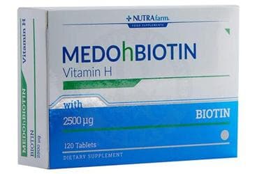 NUTRA MEDOHBIOHTIN BIOTIN ICEREN TABLET 2,5 mg 120 tablet İlaç Görseli