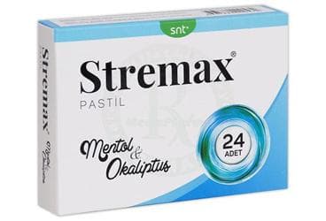 STREMAX MENTOL OKALIPTUS DROPS 18 pastil İlaç Görseli