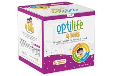 OPTILIFE 4 KIDS VITAMIN C, VITAMIN D3, VITAMIN A, CINKO ICEREN EFERVESAN SASE TAKVIYE EDICI GIDA 20 tablet İlaç Görseli