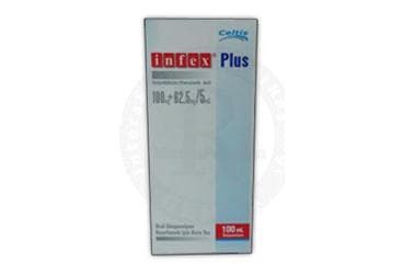 INFEX PLUS 100/62,5 MG/ 5 ML ORAL SUSPANSIYON HAZIRLAMAK ICIN KURU TOZ 100 ML İlaç Görseli