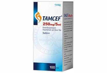TAMCEF 250 MG/5 ML SUSPANSIYON HAZIRLAMAK ICIN KURU TOZ 100 ML İlaç Görseli