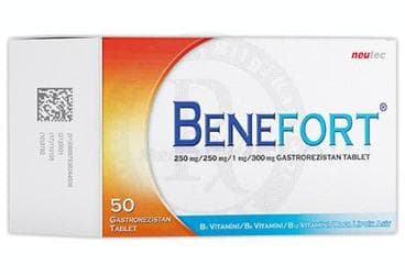 BENEFORT 250 MG/250 MG/1 MG/300 MG GASTROREZISTAN TABLET (50 TABLET) İlaç Görseli