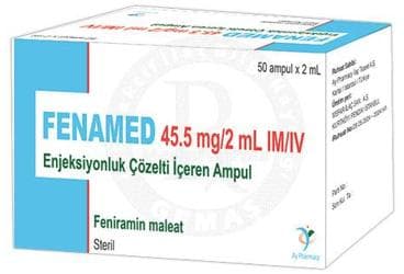FENAMED 45,5 MG/2 ML IM/IV ENJ. COZ. ICEREN 50 AMPUL İlaç Görseli