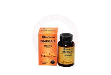 SERFARMA OMEGA 3, EPA-DHA ICEREN TAKVIYE EDICI GIDA KAPSUL 1000 mg 60 kapsül İlaç Görseli