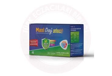 MAXI DAY DEFENCE VITAMIN C, VITAMIN D VE CINKO ICEREN TAKVIYE EDICI GIDA 30 saşe İlaç Görseli