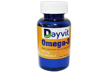 DAYVIT OMEGA 3 YETISKIN BALIK YAGI ICEREN TAKVIYE EDICI GIDA 90 kapsül İlaç Görseli