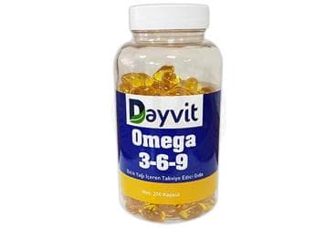 DAYVIT OMEGA 3-6-9 BALIK YAGI ICEREN TAKVIYE EDICI GIDA 200 kapsül İlaç Görseli