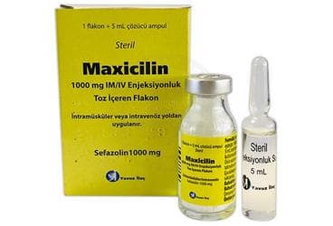 MAXICILIN 1000 MG IM/IV ENJEKSIYONLUK TOZ ICEREN FLAKON İlaç Görseli