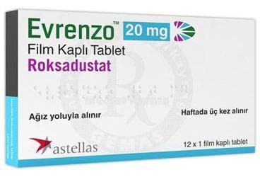 EVRENZO 20 MG FILM KAPLI TABLET (12 ADET) İlaç Görseli