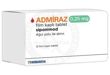 ADMIRAZ 0,25 MG FILM KAPLI TABLET (12 TABLET) İlaç Görseli