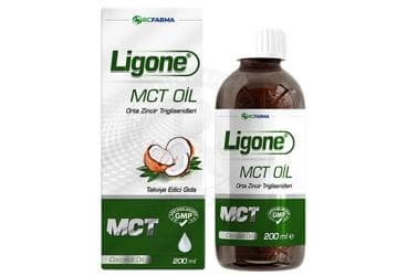 LIGONE MCT OIL ORTA ZINCIRI YAG ASITLERI ICEREN TAKVIYE EDICI GIDA 200 ml şişe İlaç Görseli