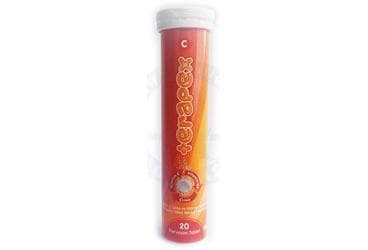 TERAPEX VITAMIN C, CINKO VE VITAMIN D ICEREN TAKVIYE EDICI GIDA EFERVESAN TABLET 20 tablet İlaç Görseli