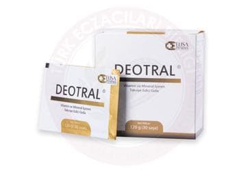 DEOTRAL VITAMIN VE MINERAL ICEREN TAKVIYE EDICI GIDA 30 saşe İlaç Görseli