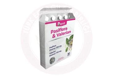 DAYVIT PASIFLORA, VALERIAN (KEDIOTU) ICEREN TAKVIYE EDICI GIDA KAPSUL 30 kapsül İlaç Görseli