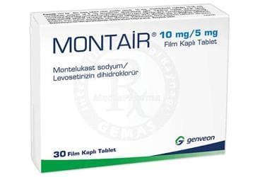 MONTAIR 10 MG/5 MG FILM KAPLI TABLET (30 TABLET) İlaç Görseli