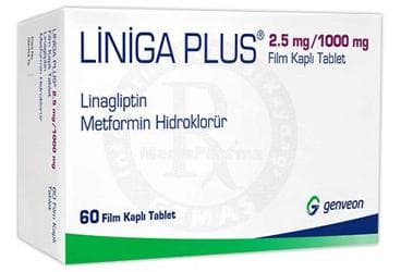LINIGA PLUS 2.5 MG/1000 MG FILM KAPLI TABLET (60 ADET) İlaç Görseli