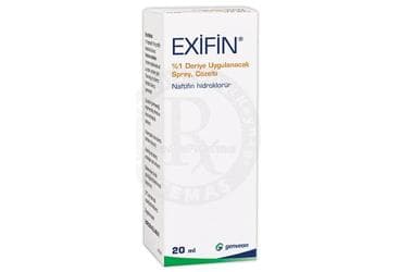 EXIFIN %1 DERIYE UYGULANACAK SPREY, COZELTI (20 ML) İlaç Görseli