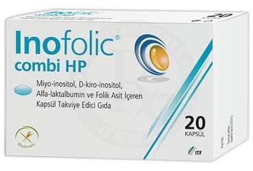 INOFOLIC COMBI HP TAKVIYE EDICI GIDA KAPSUL 20 kapsül İlaç Görseli