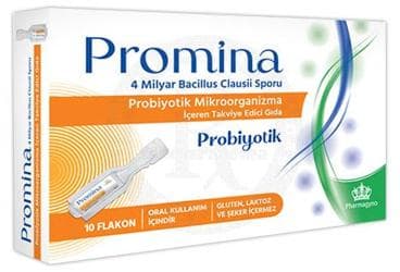 PROMINA PROBIYOTIK MIKROORGANIZMA ICEREN TAKVIYE EDICI GIDA FLAKON 10x5 ml flakon İlaç Görseli