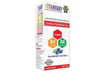 VITABERRY MULTIVITAMIN VE MINERAL ICEREN TAKVIYE EDICI GIDA 150 ml şişe İlaç Görseli