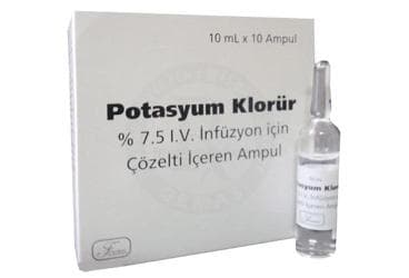 POTASYUM KLORUR %7,5 IV INFUZYON ICIN COZELTI ICEREN 10 AMPUL İlaç Görseli