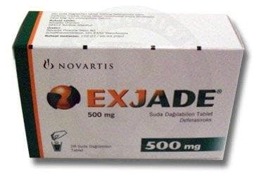 EXJADE 500 MG 28 ADET SUDA DAGILABILEN TABLET İlaç Görseli