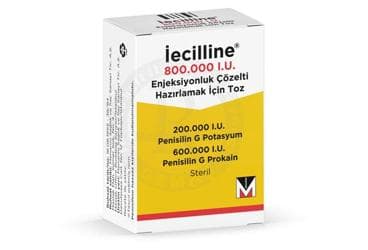 IECILLINE 800.000 IU ENJEKSIYONLUK COZELTI HAZIRLAMAK ICIN TOZ (1 FLAKON) İlaç Görseli