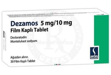 DEZAMOS 5 MG/10 MG FILM KAPLI TABLET (30 TABLET) İlaç Görseli