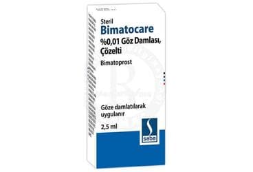 BIMATOCARE % 0.01 GOZ DAMLASI, COZELTI (2,5 ML) İlaç Görseli