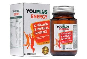 YOUPLUS ENERGY VITAMIN VE MINERAL KOMPLEKSI TABLET 30 tablet İlaç Görseli