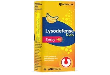 LYSODEFENSE KIDS LIZOZIM VE VITAMIN B6 ICEREN MUZ AROMALI TAKVIYE EDICI SPREY 30 ml şişe İlaç Görseli