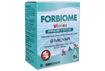 FORBIOME MINIES PROBIYOTIK MIKROORGANIZMA ICEREN TAKVIYE EDICI GIDA 8 ml şişe İlaç Görseli