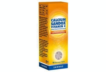 CALCIUM - SANDOZ VITAMIN C EFERVESAN TABLET 10 tablet İlaç Görseli