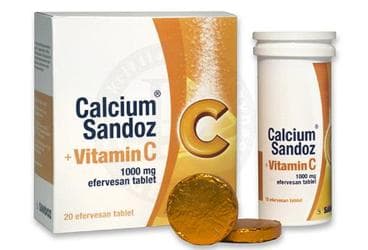 CALCIUM - SANDOZ VITAMIN C EFERVESAN TABLET 20 tablet İlaç Görseli