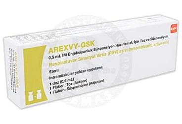 AREXVY-GSK 0,5 ML IM ENJEKSIYONLUK SUSPANSIYON HAZIRLAMAK ICIN TOZ VE SUSPANSIYON (1 ADET) İlaç Görseli