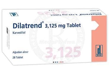 DILATREND 3,125 MG TABLET (28 TABLET) İlaç Görseli
