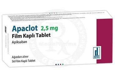 APACLOT 2,5 MG FILM KAPLI TABLET (56 FILM KAPLI TABLET) İlaç Görseli