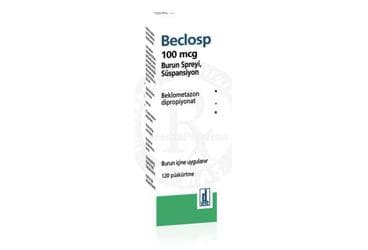BECLOSP 100 MCG BURUN SPREYI, SÜSPANSIYON (120 DOZ) İlaç Görseli