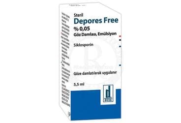 DEPORES FREE %0.05 GOZ DAMLASI, EMULSIYON (5,5 ML) İlaç Görseli