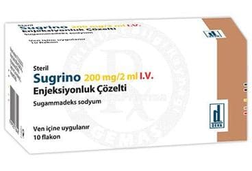 SUGRINO 200 MG/2 ML I.V. ENJEKSIYONLUK ÇOZELTI (10 FLAKON) İlaç Görseli