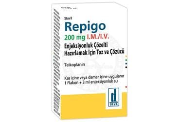 REPIGO 200 MG I.M./I.V. ENJEKSIYONLUK COZELTI HAZIRLAMAK ICIN TOZ VE COZUCU İlaç Görseli