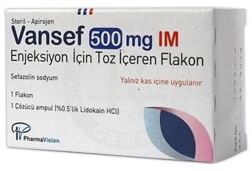 VANSEF 500 MG IM ENJEKSIYON ICIN TOZ ICEREN FLAKON İlaç Görseli