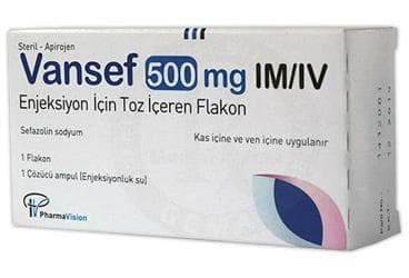 VANSEF 500 MG IM/IV ENJEKSIYON ICIN TOZ ICEREN FLAKON İlaç Görseli