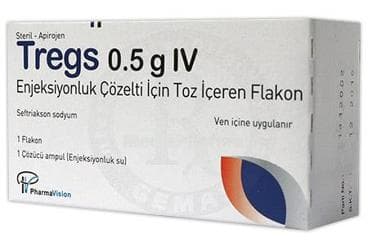 TREGS 0,5 G IV ENJEKSIYONLUK COZELTI ICIN TOZ ICEREN FLAKON İlaç Görseli