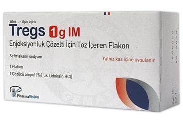 TREGS 1 G IM ENJEKSIYONLUK COZELTI ICIN TOZ ICEREN FLAKON İlaç Görseli