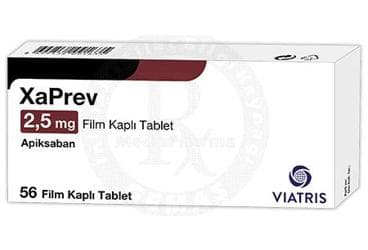 XAPREV 2,5 MG FILM KAPLI TABLET (56 TABLET) İlaç Görseli