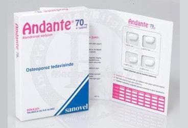 ANDANTE 70 MG 4 TABLET İlaç Görseli