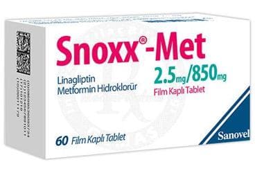 SNOXX-MET 2.5 MG/850 MG FILM KAPLI TABLET İlaç Görseli